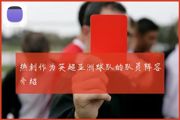 热刺作为英超亚洲球队的队员阵容介绍